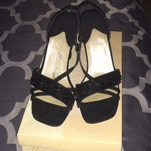 Black Beaded Sandals